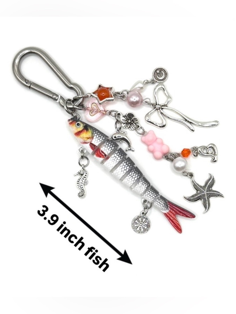 Fish Lure Carabiner Keychain | Purse Charm | Bag Accessories
